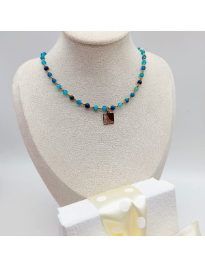 Naszyjnik / choker - Błękitna Aura