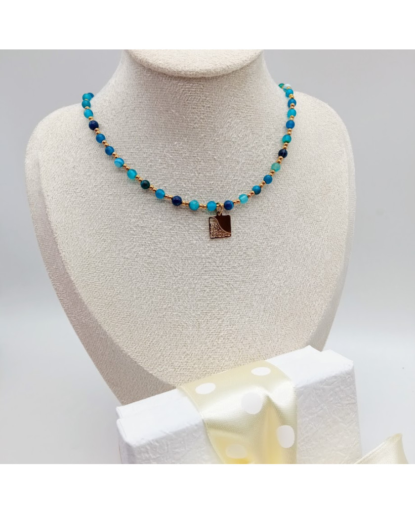 Naszyjnik / choker - Błękitna Aura