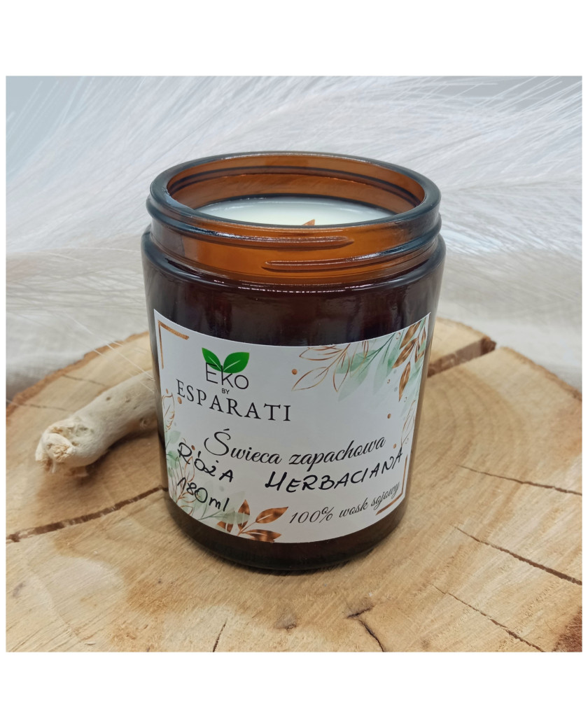 Świeca sojowa / Róża Herbaciana 180 ml
